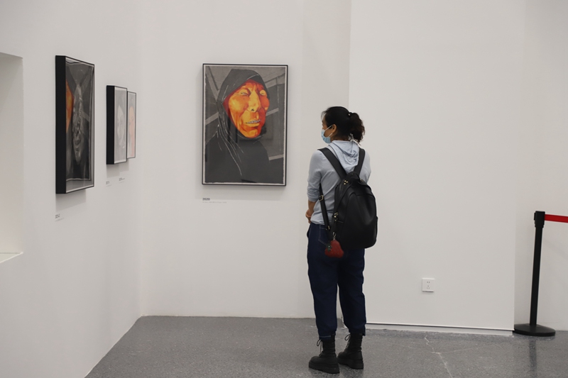 “人間仙境——方力鈞水墨”作品展。實(shí)習(xí)生 程博源攝