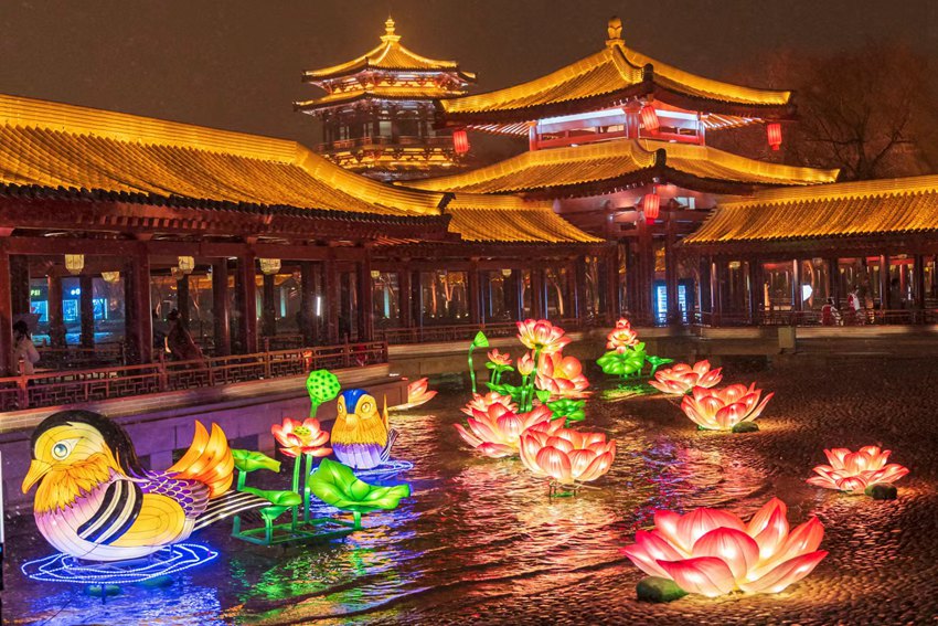 大唐芙蓉園燈會。人民網(wǎng)孫挺 攝