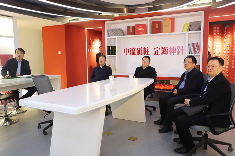 3月20日下午陜西省委常委、宣傳部部長(zhǎng)孫大光一行到人民日?qǐng)?bào)社陜西分社調(diào)研。人民網(wǎng)記者吳超 攝