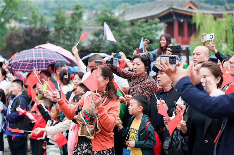 長假期間，華清宮景區(qū)策劃了一系列精彩的“文化大餐”。華清宮景區(qū)供圖