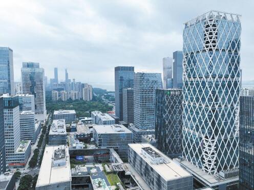 深圳騰訊公司總部及周邊外景（11月9日攝）。記者 母家亮攝