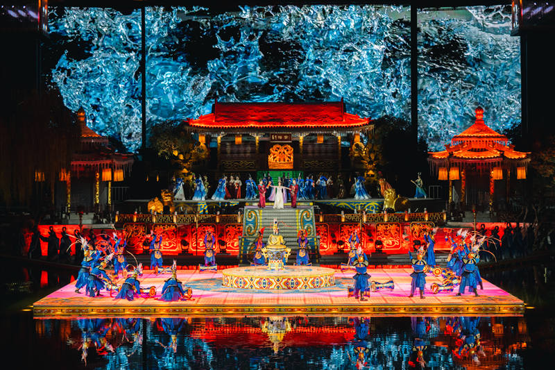 2023冰火《長恨歌》演出劇照。華清宮景區(qū)供圖