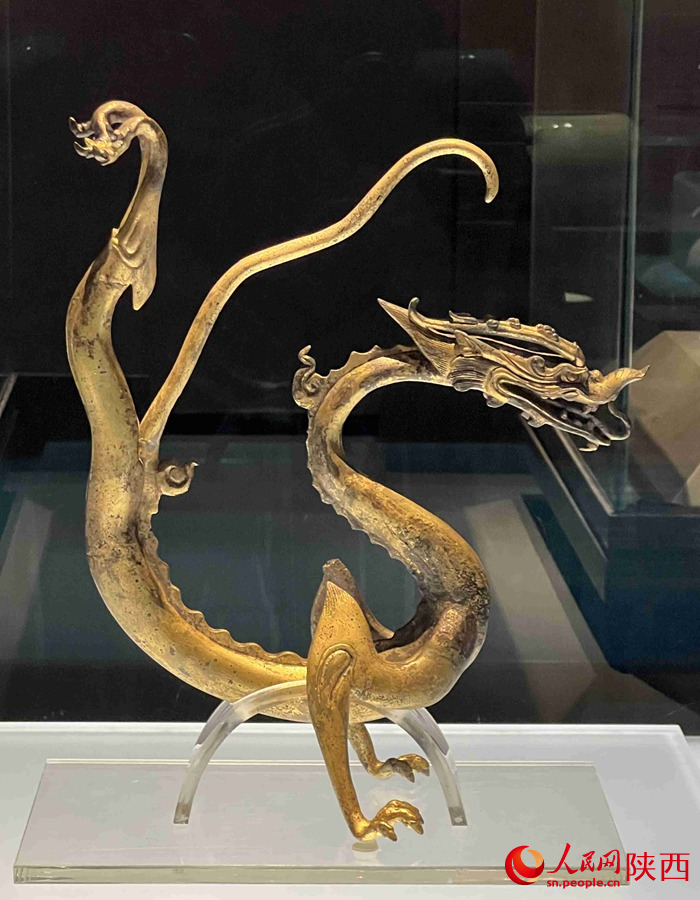 唐代·鎏金鐵芯銅龍。人民網(wǎng)記者 鄧楠攝