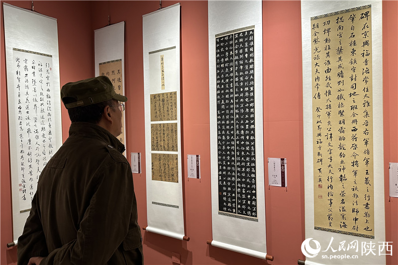 觀眾正在欣賞所展出的優(yōu)秀作品。人民網(wǎng)記者 李志強攝