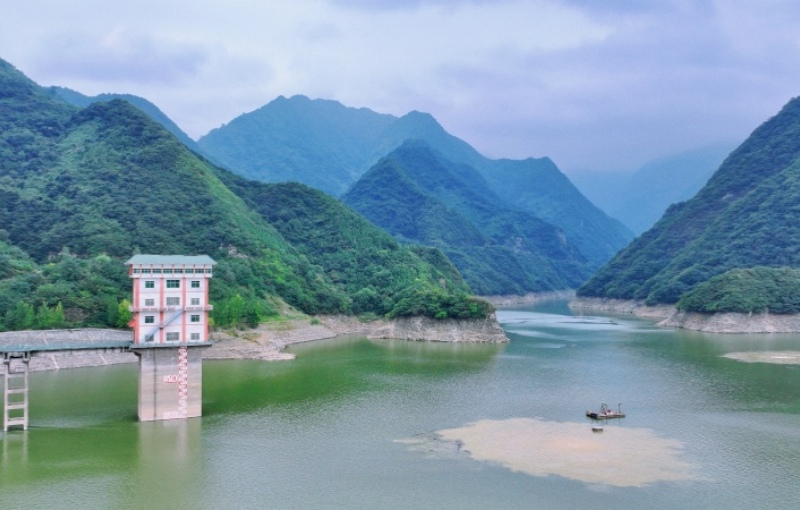 位于周至縣的黑河金盆水庫（航拍圖）。劉正良攝