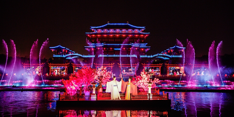 《大唐追夢(mèng)》演出現(xiàn)場(chǎng)。西安曲江新區(qū)供圖