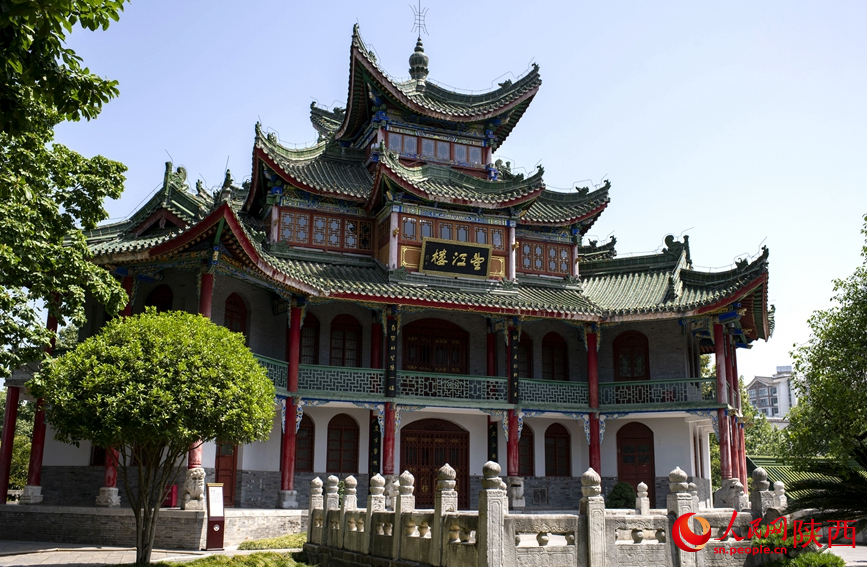漢中市博物館古漢臺(tái)館區(qū)望江樓。人民網(wǎng)記者 翁奇羽攝