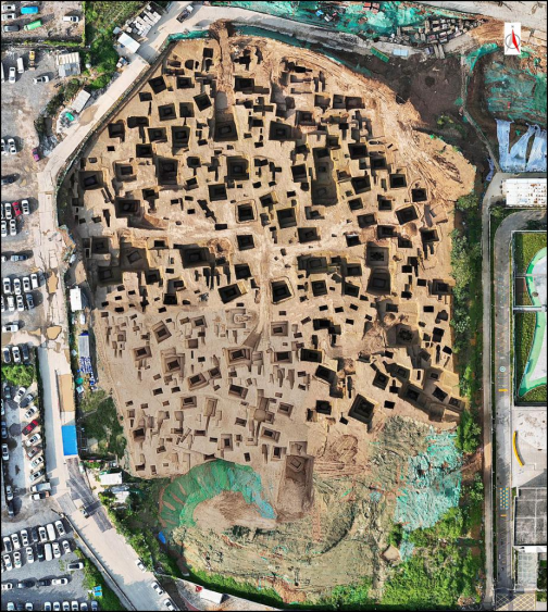  張家坡墓地遺跡平面分布圖。陜西省考古研究院供圖